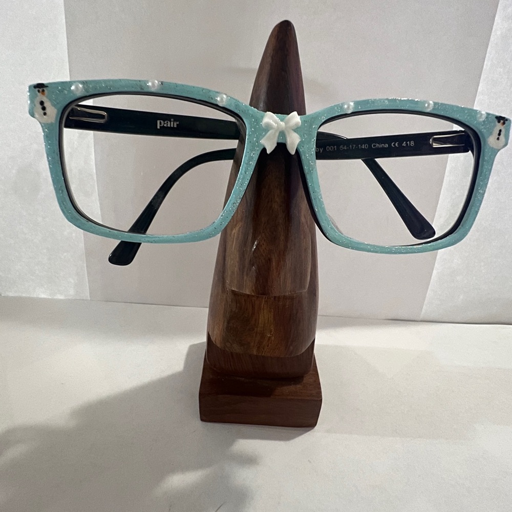 Hand-Painted Snowman Themed Pair Eyewear Toppers ❄️⛄️